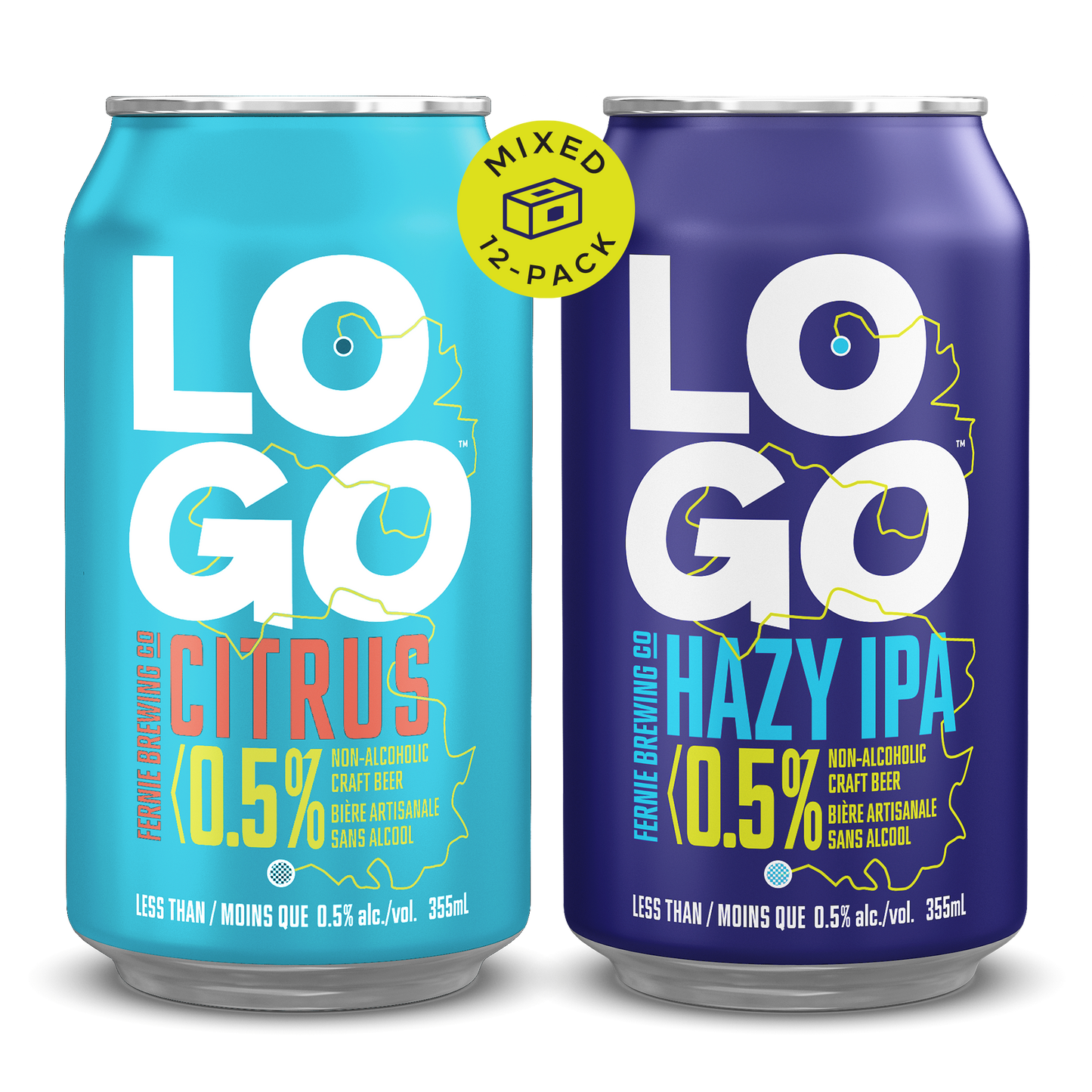 LOGO Non-Alc Citrus + Hazy IPA Mixed 12-Pack