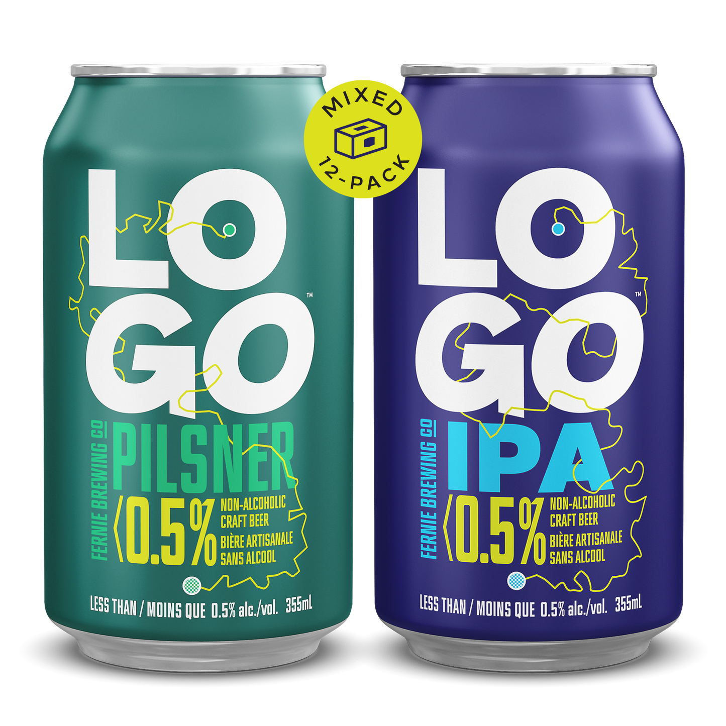 LOGO Non-Alc Pilsner + IPA Mixed 12-Pack