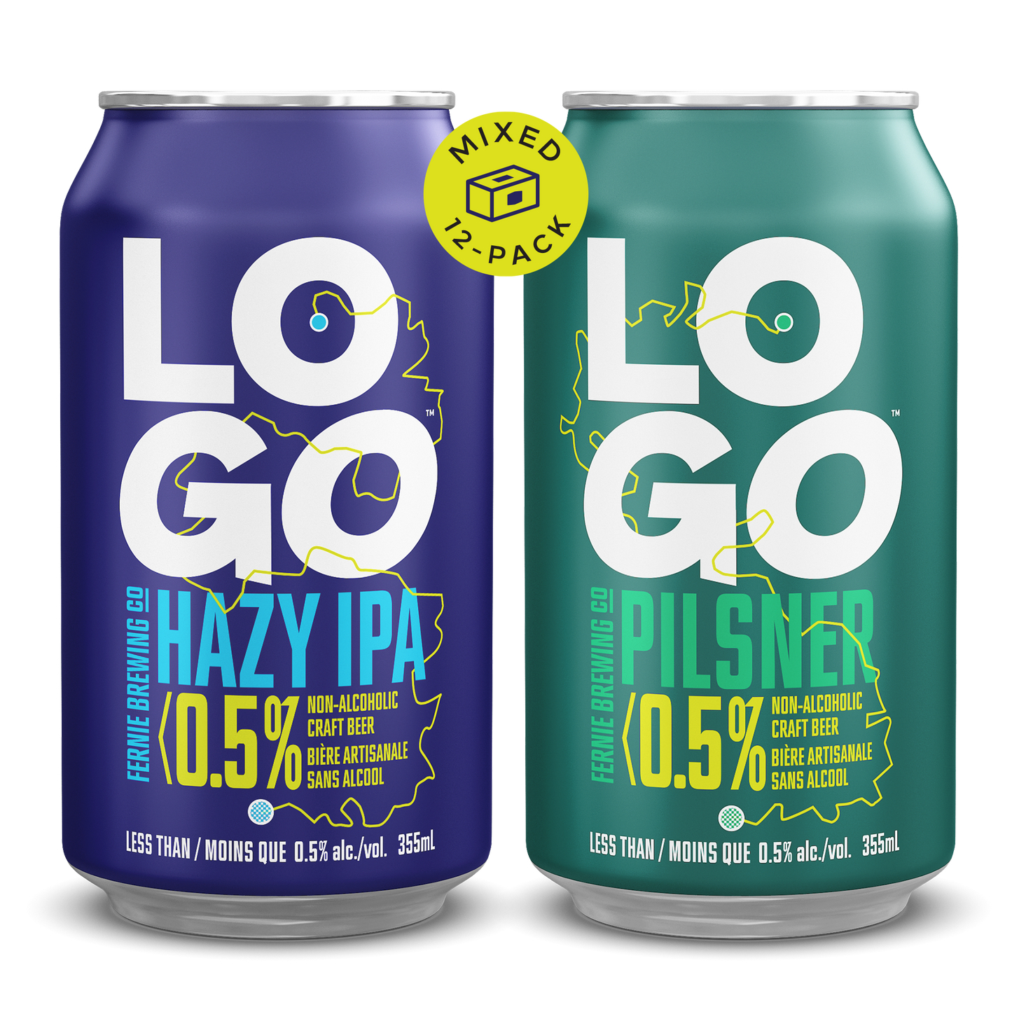 LOGO Non-Alc Pilsner + Hazy IPA Mixed 12-Pack