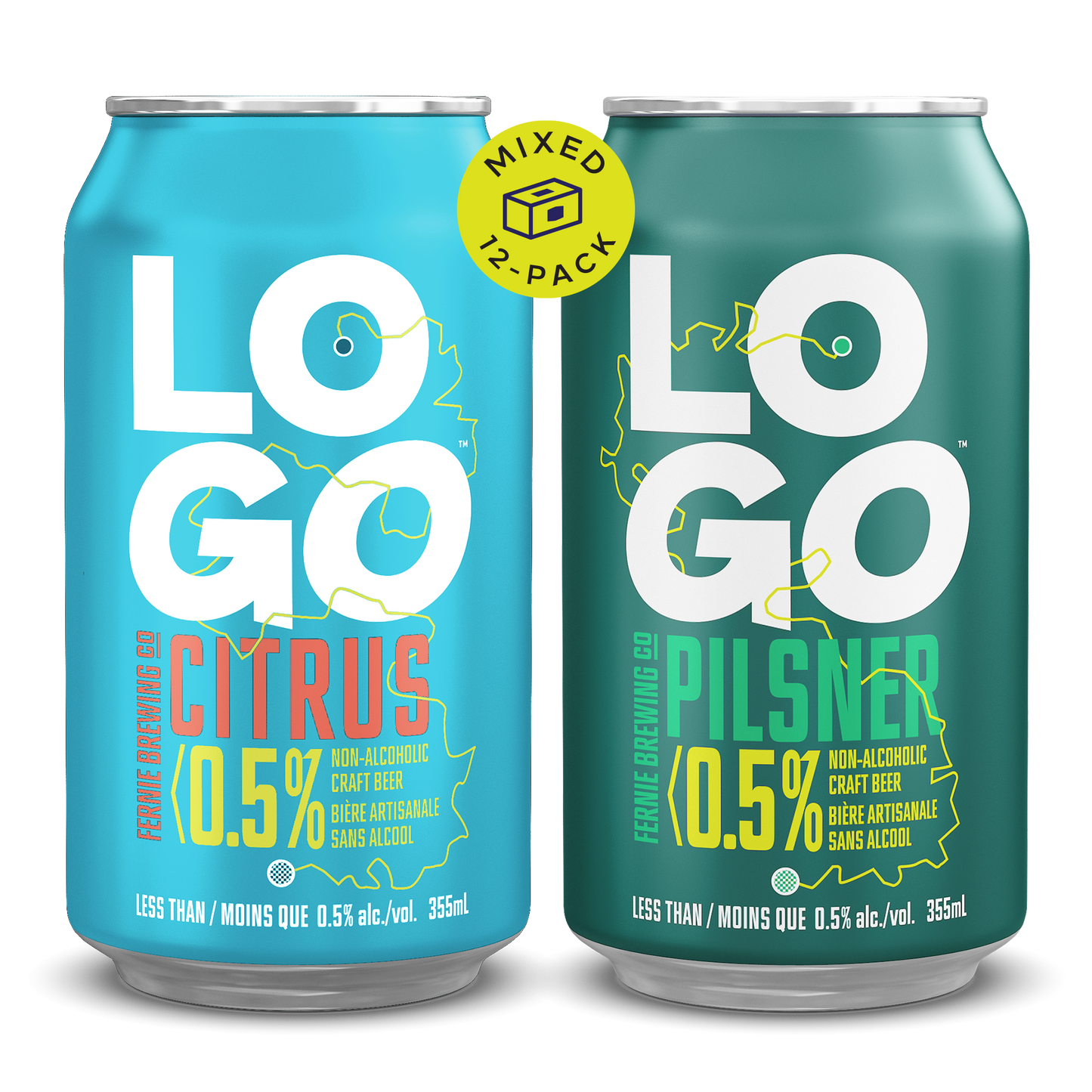 LOGO Non-Alc Citrus + Pilsner Mixed 12-Pack